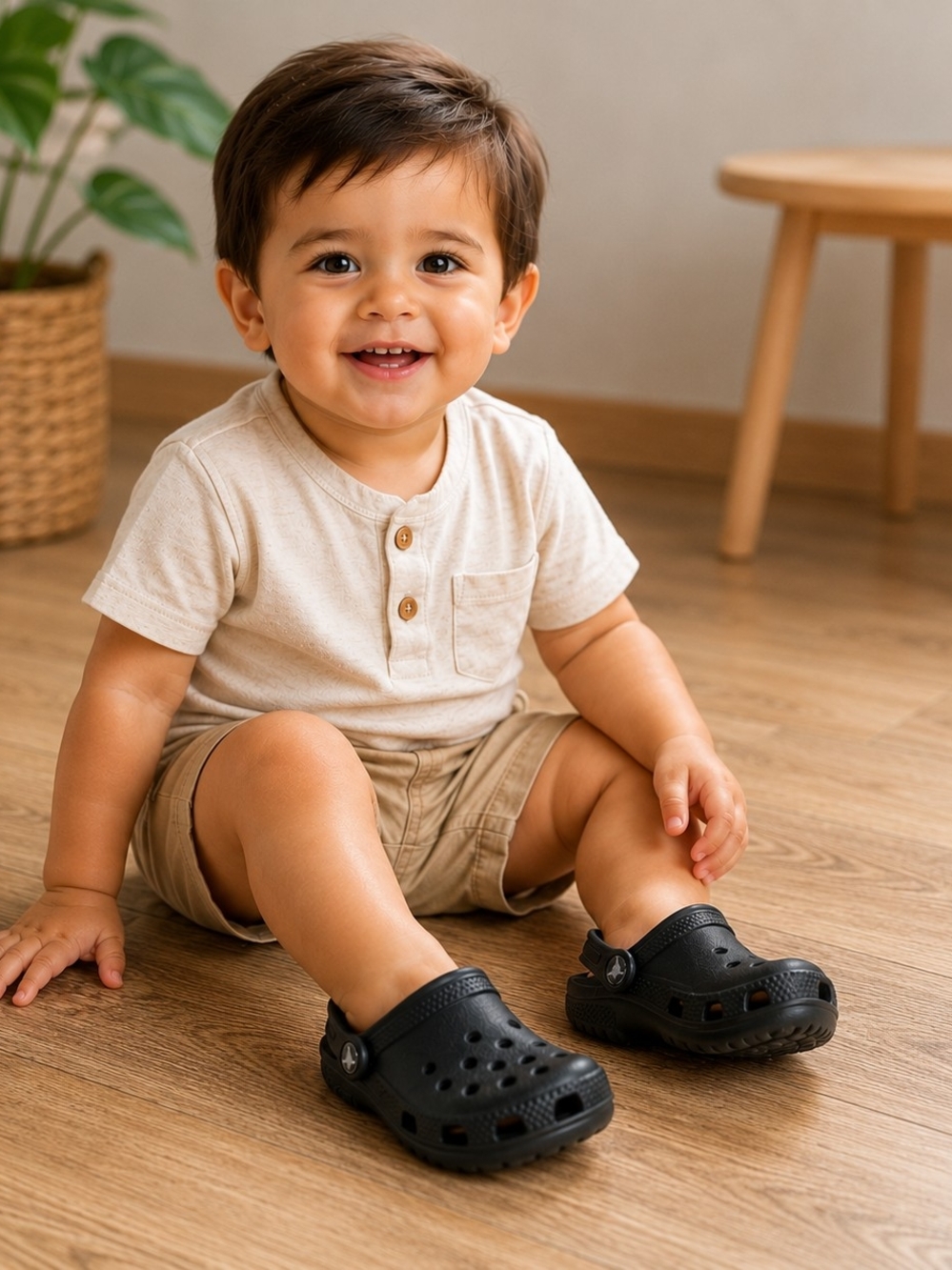 Classic Black Crocs Toddler Clogs | Kids Slip On Comfort Shoes Multiple Size